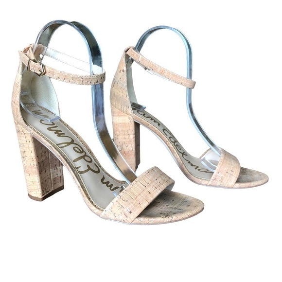 Sam Edelman Sandals Cork Yaro Ankle Strap 9.5 - Picture 4 of 13
